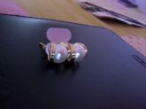 brinco perola folheado a ouro 18k